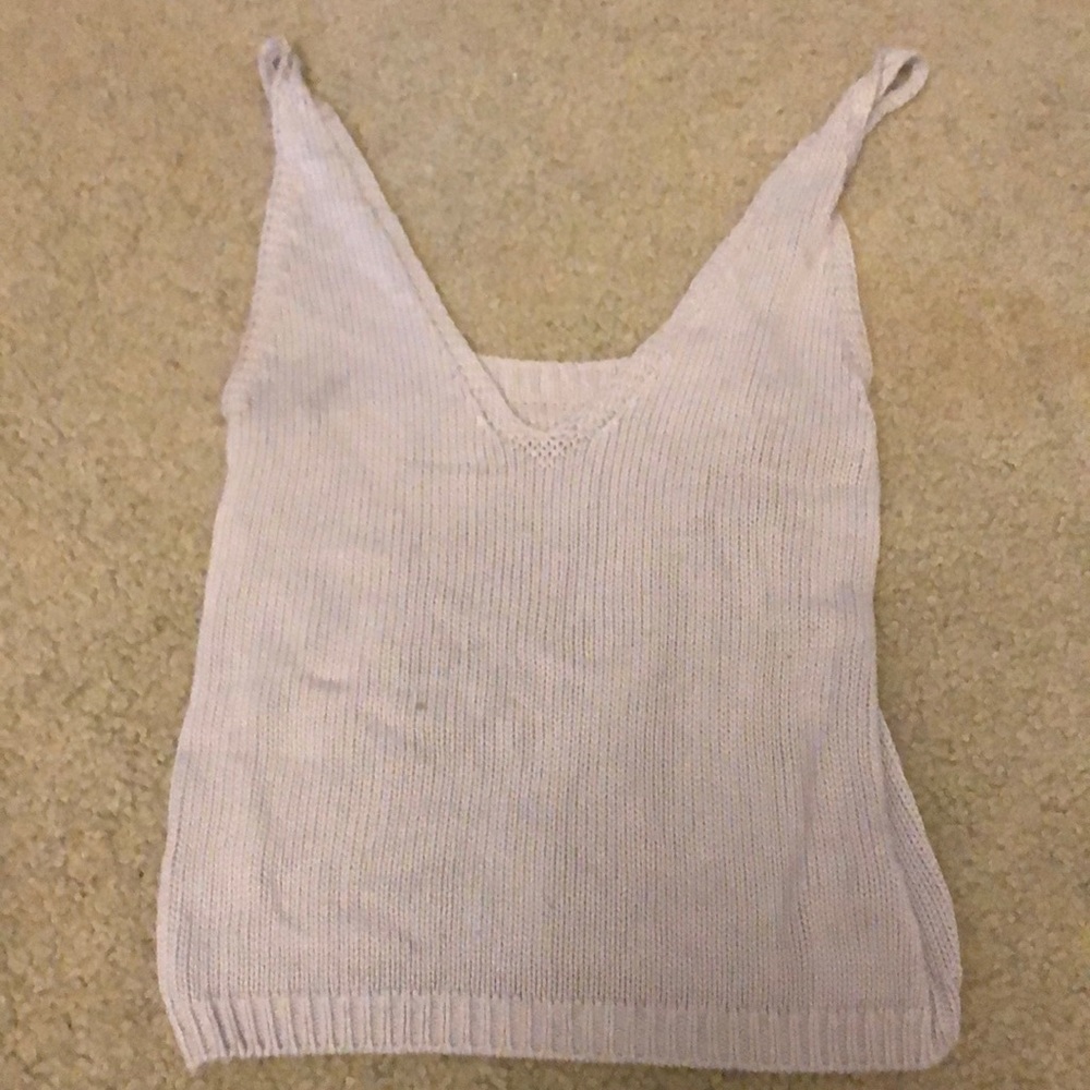 Knit tank crop top